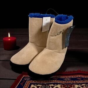 Bioworld Supernatural NWOT Women's XS 3-4 Tan Castiel Slipper Boots Faux Suede
